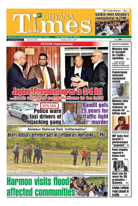 guyana newspapers today archives